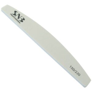 Lima puente SNB 150/220 con diseño ergonómico, ideal para perfilar y suavizar uñas en manicura profesional
