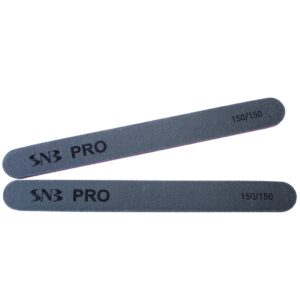 Lima recta SNB PRO 150/150 resistente, lima de grano medio para dar forma a uñas artificiales