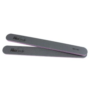 Lima recta SNB PRO 180/180 resistente, lima profesional de doble grano para manicura de uso intensivo