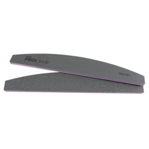 Lima puente SNB PRO 100/180 resistente, herramienta curva de grano doble para limar uñas naturales y artificiales