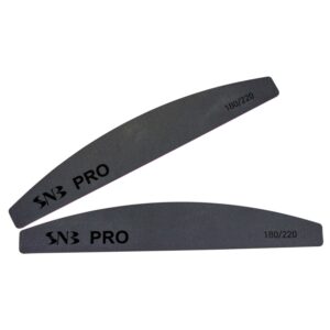 SNB PRO lima puente fina resistente 180/220 para manicura profesional lavable y desinfectable