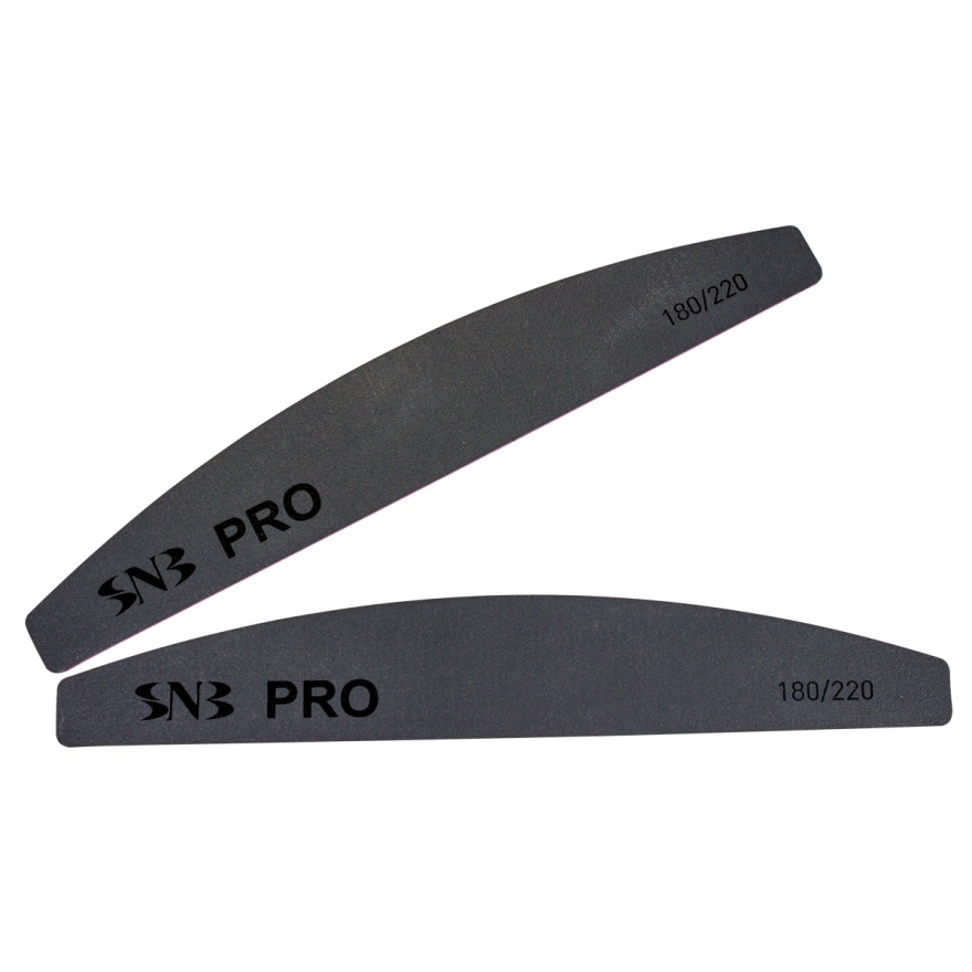 SNB PRO lima puente fina resistente 180/220 para manicura profesional lavable y desinfectable