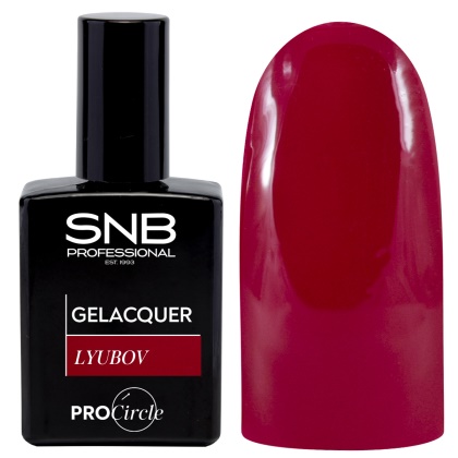Gel Polish 09 Lyubov rojo pastel, envase de 15 ml con excelente cobertura para manicuras sofisticadas