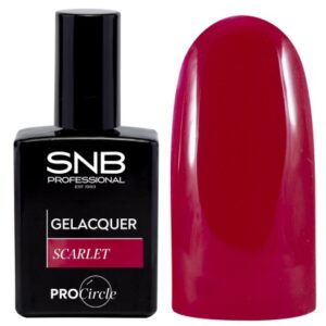 Gel Polish 39 Scarlet rojo pastel, botella de 15 ml con tono suave y brillo de larga duración