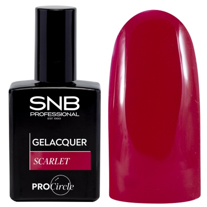 Gel Polish 39 Scarlet rojo pastel, botella de 15 ml con tono suave y brillo de larga duración