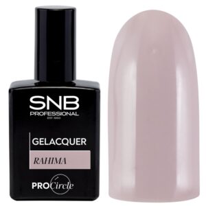 Gel Polish 314 Rahima nude pastel, envase de 15 ml en delicado tono beige rosado natural