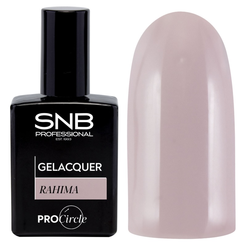 Gel Polish 314 Rahima nude pastel, envase de 15 ml en delicado tono beige rosado natural