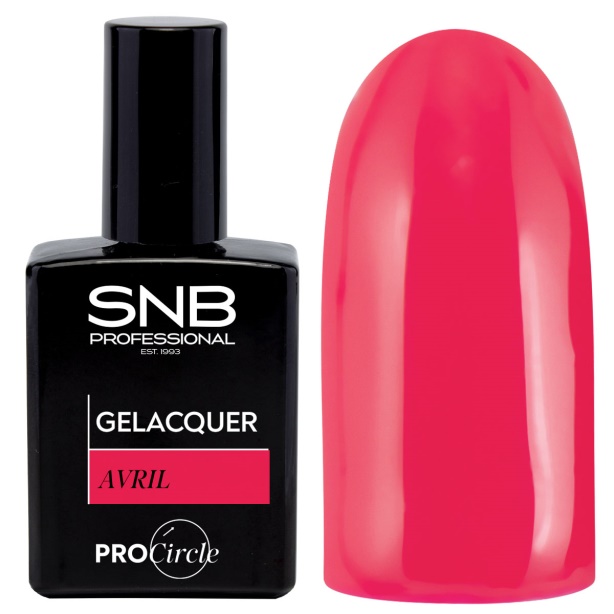 Esmalte semipermanente 315 Avril rosa neón, frasco de 15 ml de tono intenso para manicuras llamativas