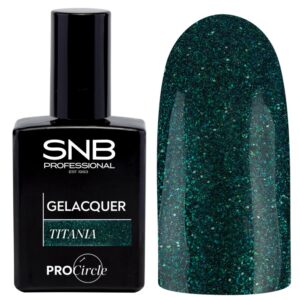 Esmalte semipermanente verde con brillo Gelak 318 Titania 15 ml para manicura profesional