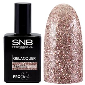 Esmalte semipermanente rosa con brillo Gelak 331 Virelia 15 ml para manicura profesional