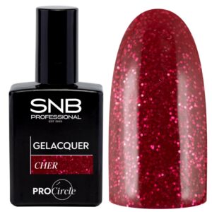 Esmalte semipermanente rojo con partículas de brillo Gelak 337 Cher 15 ml