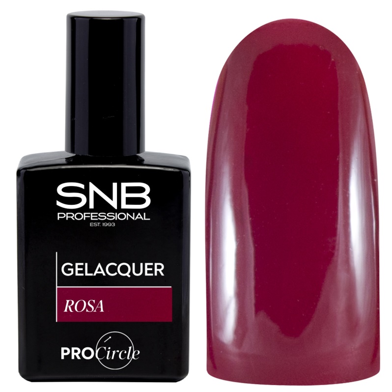 Esmalte semipermanente 342 Rosa en tono burdeos pastel, frasco de 15 ml de alta pigmentación SNB