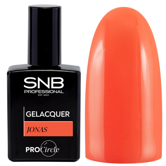 Esmalte semipermanente naranja neón Gelak 350 Jonas 15 ml para manicura profesional