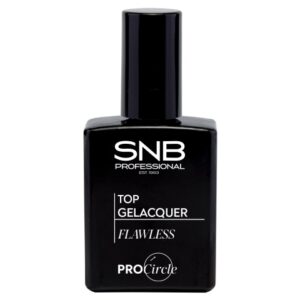 Top coat Gel Polish sin capa pegajosa SNB, botella de 15 ml con brillo duradero hasta tres semanas