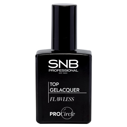 Top coat Gel Polish sin capa pegajosa SNB, botella de 15 ml con brillo duradero hasta tres semanas