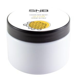 Exfoliante para manos y cuerpo con sal del Himalaya, miel y leche 300 ml para una piel suave y renovada