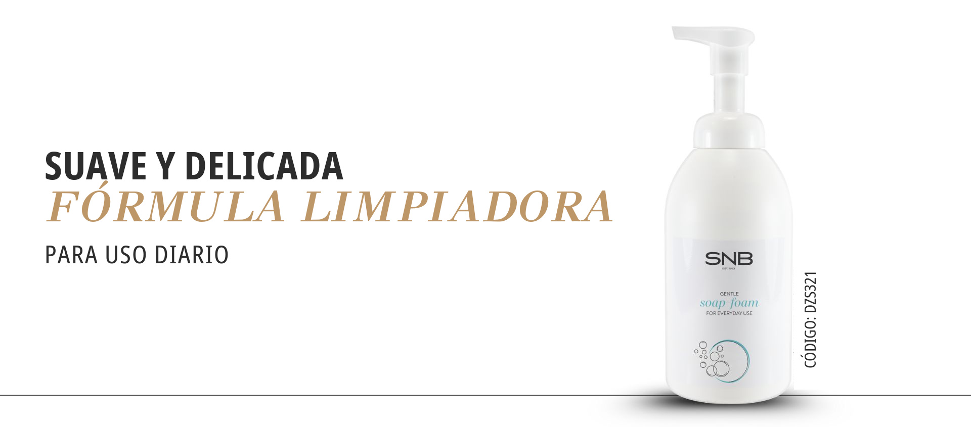 Banner jabón espuma delicado DZS321 Star Nails Pro para uso diario en salones