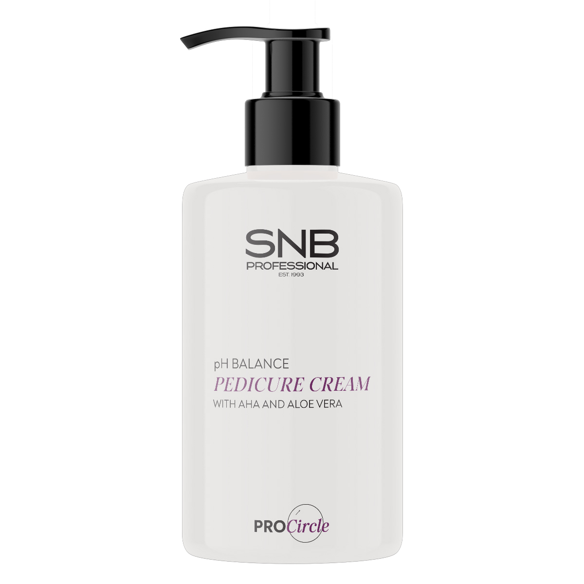 Crema reguladora de pH para pedicura SNB, bote blanco de 250 ml para equilibrar e hidratar la piel de los pies